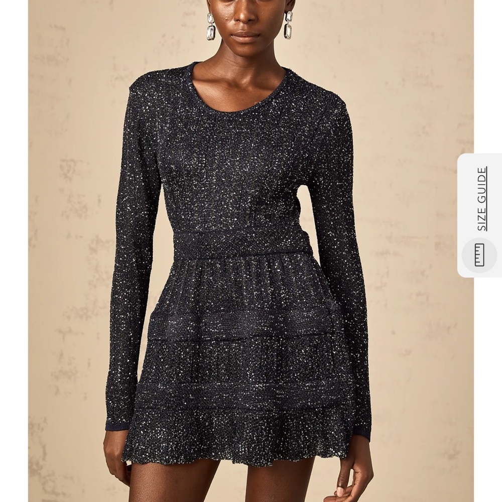 Miss Rosier Alexandra black sequin dress